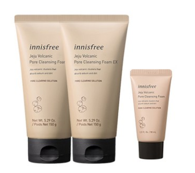 이니스프리 화산송이 모공 클렌징 폼 150g x 2p + 50ml 세트