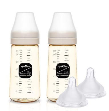 스펙트라 올 뉴 PPSU젖병 260ml 옐로우&베이지 트윈팩